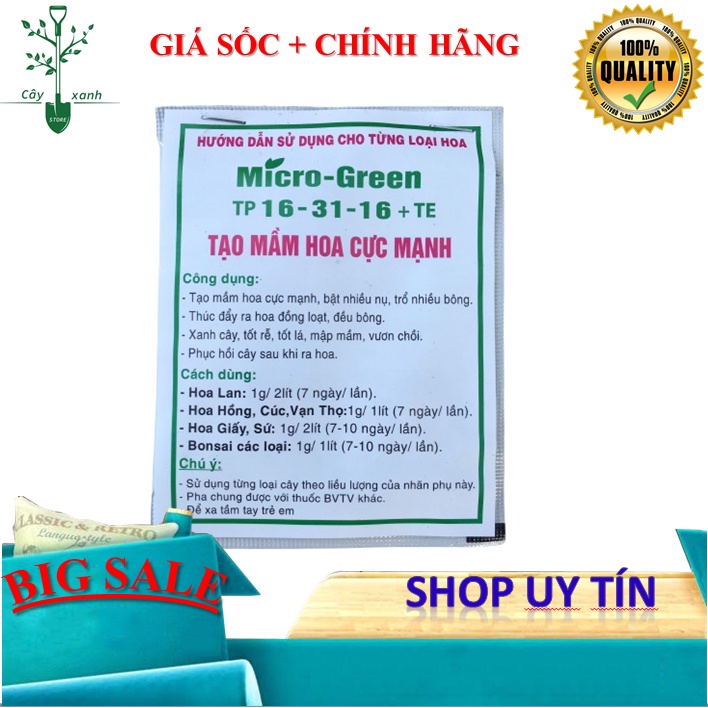 Chế phẩm kích thích ra hoa tạo mầm hoa cực mạnh Micro Green 16-31-16