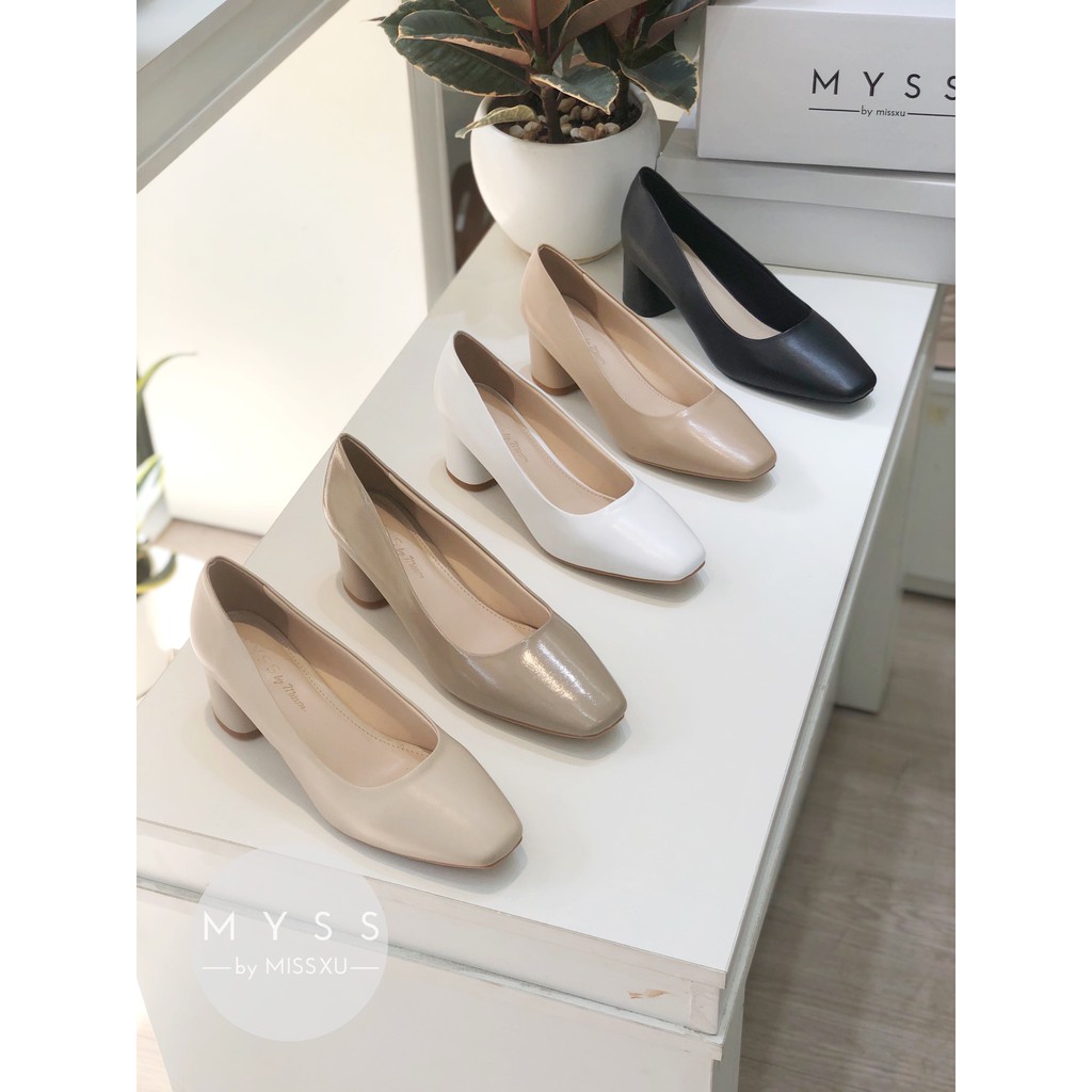 Giày nữ mũi vuông gót trụ 5cm thời trang MYSS - CG183