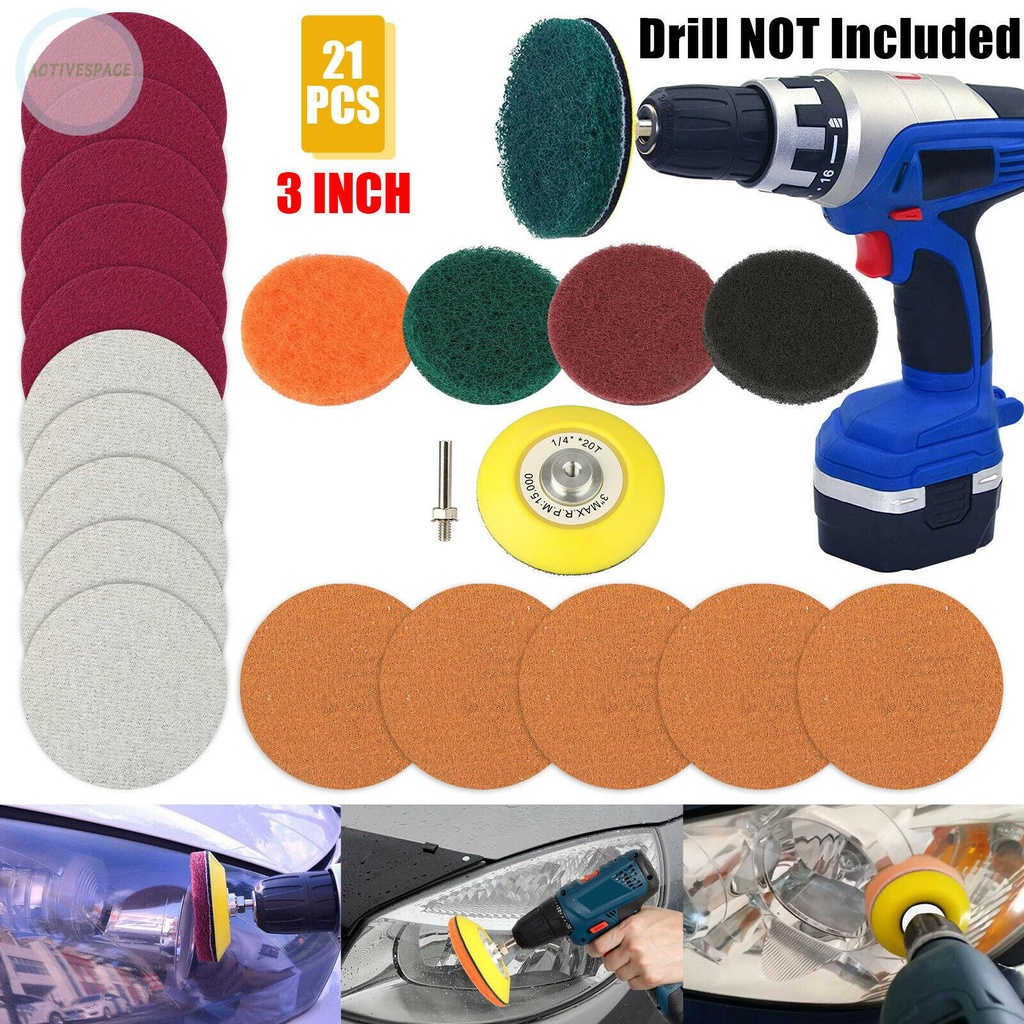 Bộ 21 Dụng Cụ Đánh Bóng Đèn Pha Xe Hơi