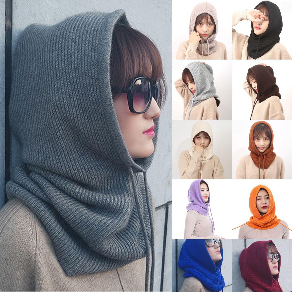 Mũ Len Trùm Đầu Chống Gió Dày Dặn Ấm Áp Thời Trang Unisex