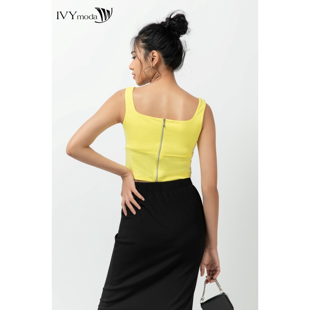 Chân váy thun gân nữ dáng ôm IVY moda MS 30M6751