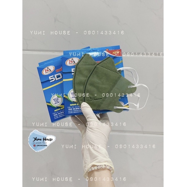 [ COMBO 5 HỘP - 5D MASK-QUAI THUN]Khẩu trang y tế kháng khuẩn 3 lớp Famapro 5D Mask