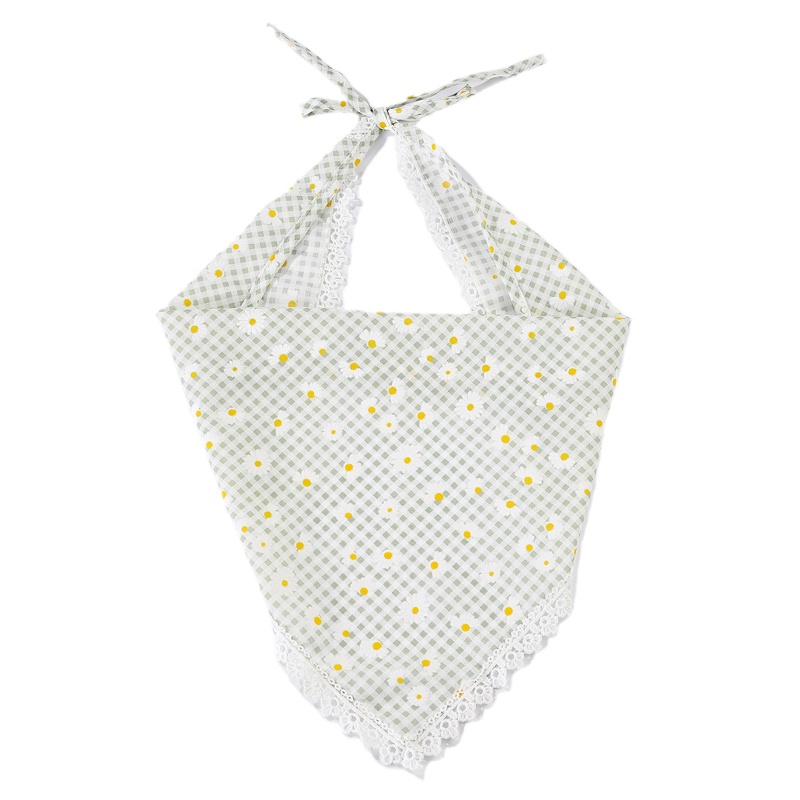 Oneri Băng Đô Đội Đầu Dệt Kim Hình Tam Giác In Hoa Cúc Có Thể Điều Chỉnh Dành Cho Nữ