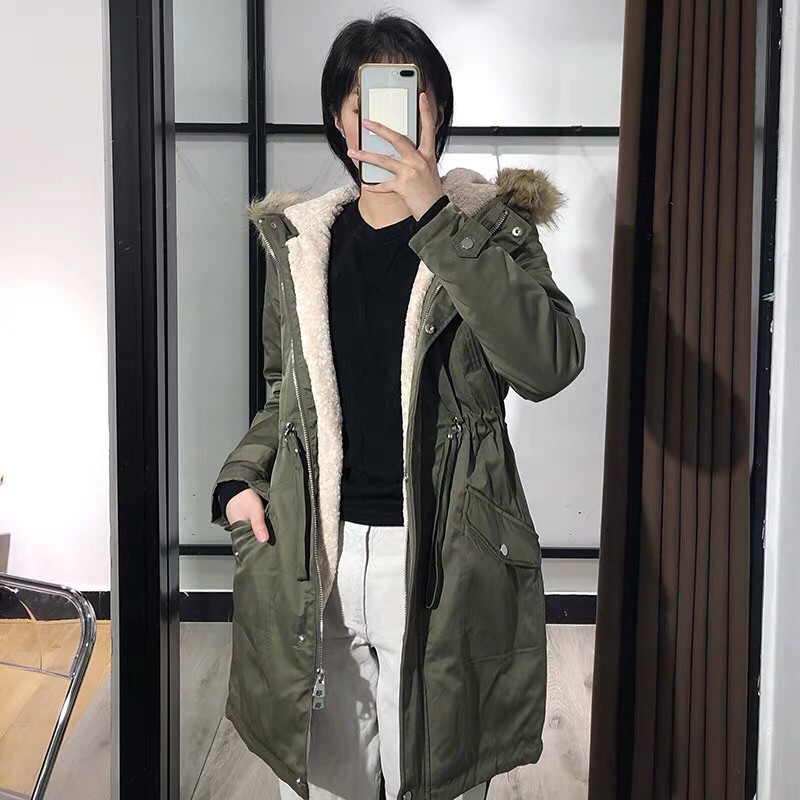 Áo parka lót lông cừu