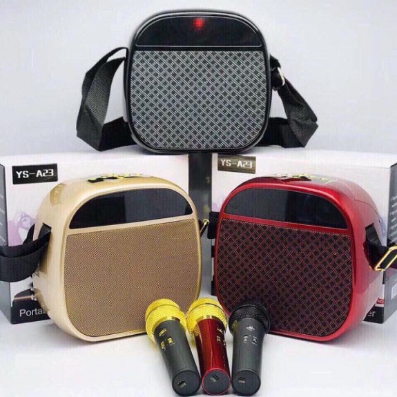 Loa karaoke bluetooth xách tay YS-A23, loa karaoke mini, micro không dây