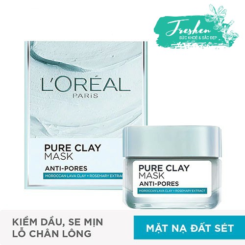 ✅ (CHÍNH HÃNG) Mặt nạ đất sét thanh lọc da L'Oreal Paris Pure Clay Mask 50g