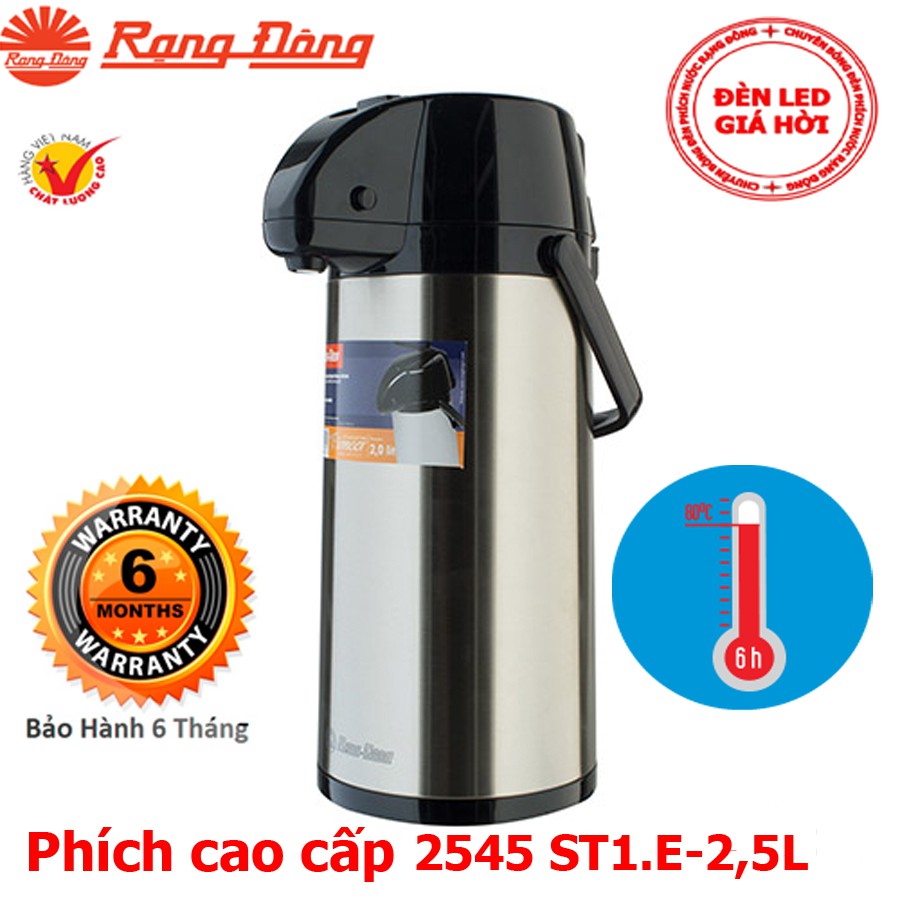 06 Phích nước 2.5L Rạng Đông, Model 2545 ST1.E-2,5L