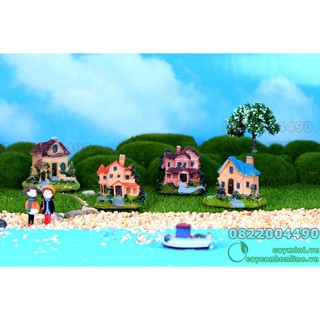 Nhà Biệt thự phong cách hiện đại 5x6 - Trang trí hồ cá, tiểu cảnh, phụ kiện cây cảnh, mô hình nhà