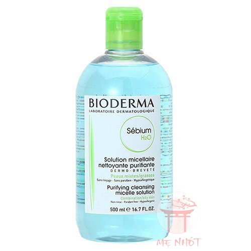 Tẩy trang dạng nước cho da dầu, hỗn hợp Bioderma sebiumu H2O 500ml