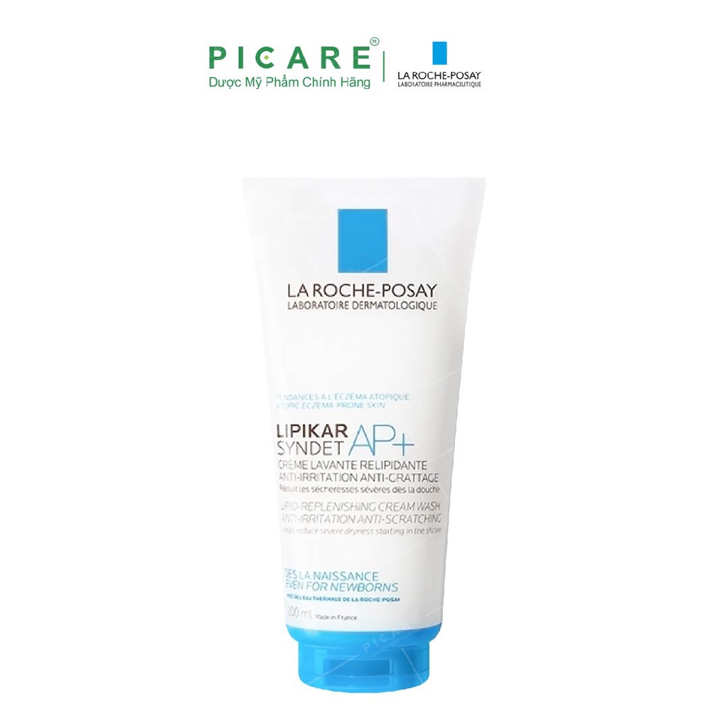 Sữa rửa mặt và tắm cho da khô đến rất khô La Roche Posay Lipikar Syndet AP+ 200ml