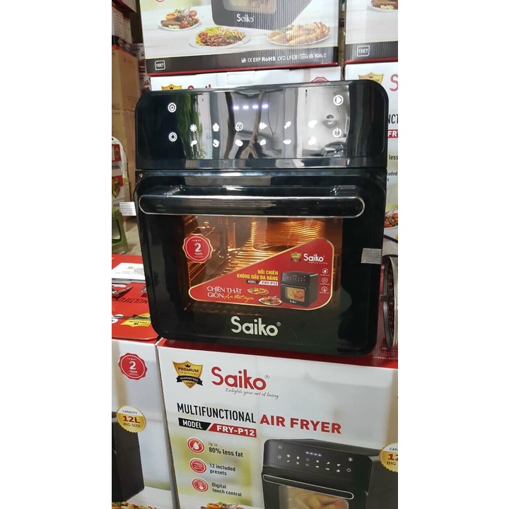Nồi Chiên Không Dầu Đa Năng Saiko Fry-P12 dung tích 12 lít - Hàng chính hãng
