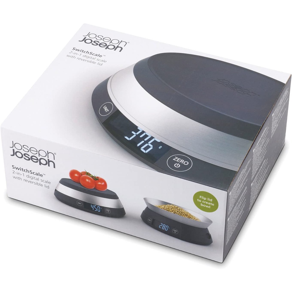 Cân thực phẩm Joseph Joseph 40054 Switch Scale, cân nhà bếp tiện dụng nhập Đức chính hãng