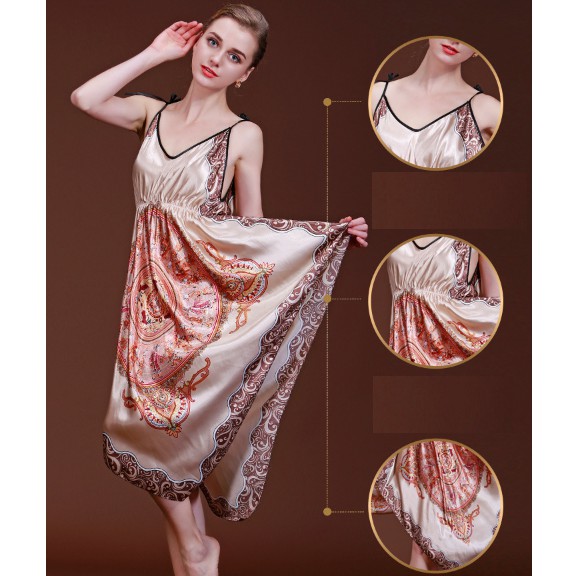 Váy ngủ phi lụa cao cấp D71
