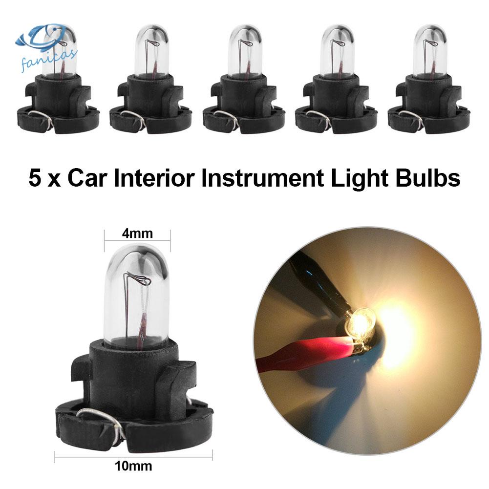 Set 5 Bóng Đèn T4 12V Gắn Bảng Điều Khiển Nội Thất Xe Ô Tô