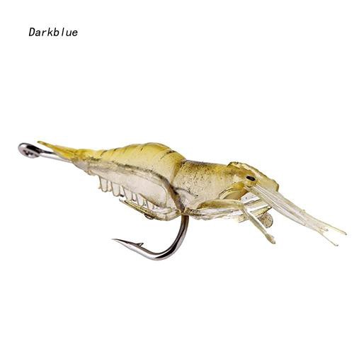 Set 5 Mồi Câu Cá Giả Hình Tôm Mềm Mại Trọng Lượng Nhẹ