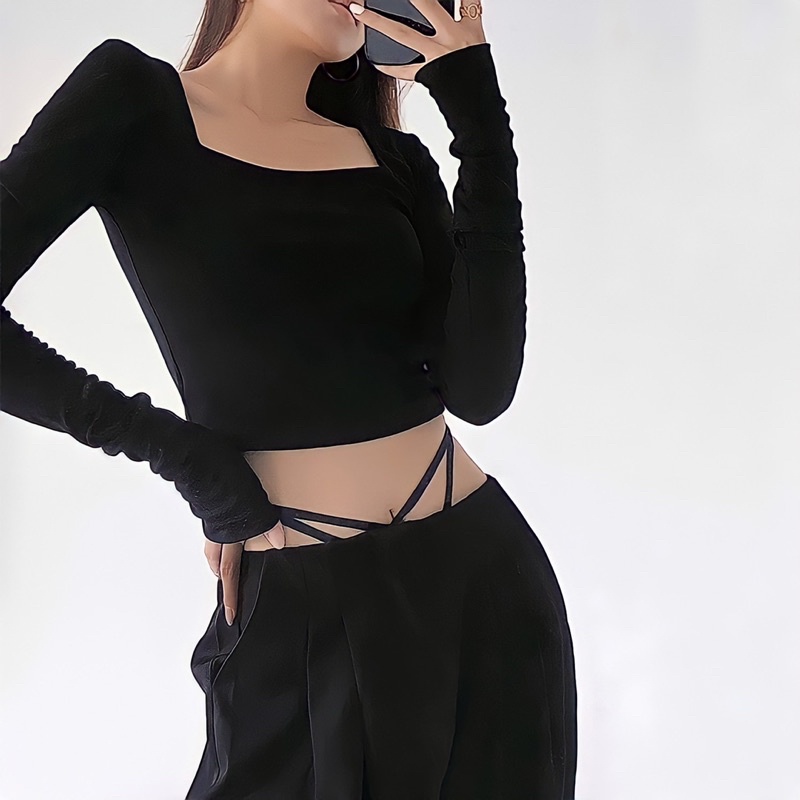 Quần nữ ống đứng cạp liền 4 li dây thắt eo sexy MRQ028G