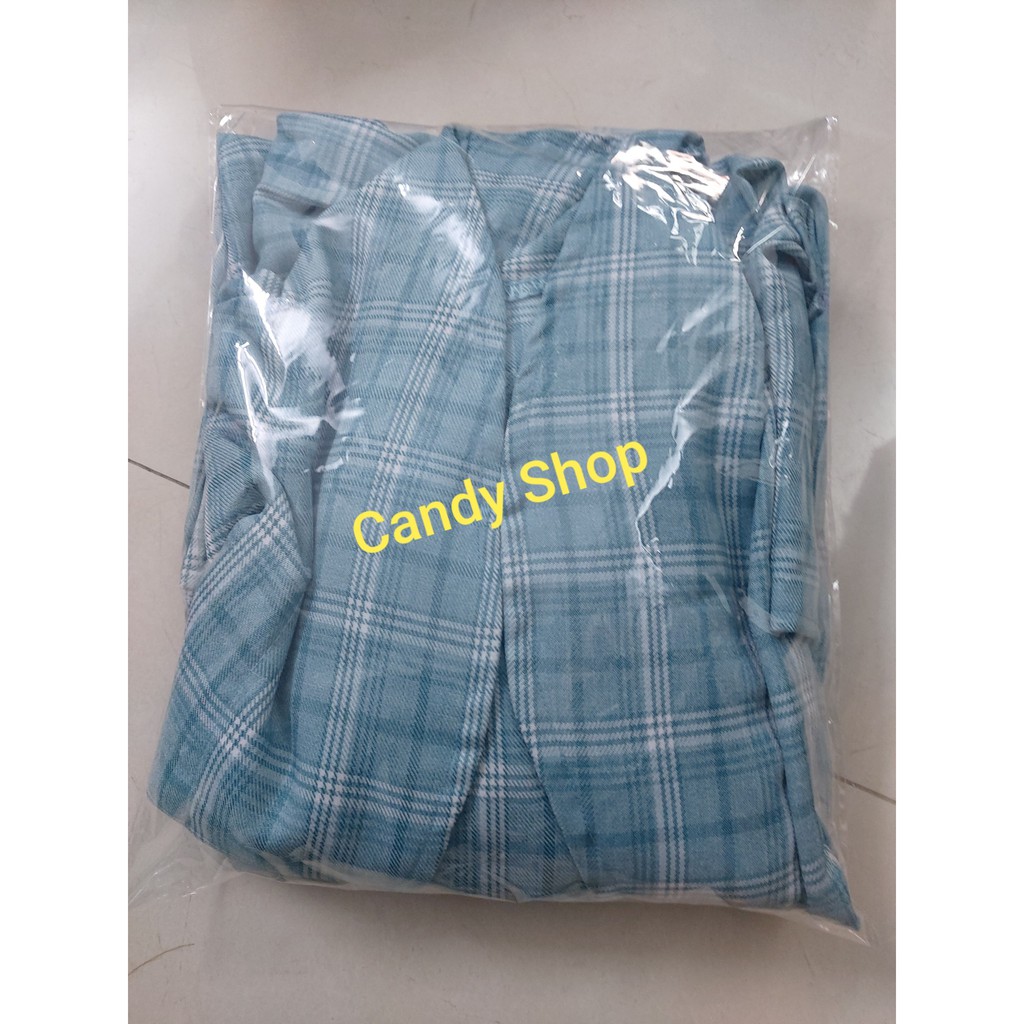 Sét bộ caro Áo khoác vest và quần short kèm áo trong xịn xò