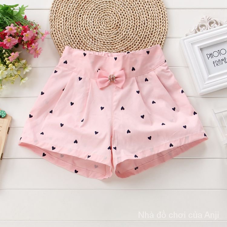 Quần Short Cotton Ống Rộng Phong Cách Hàn Quốc Dành Cho Bé Gái