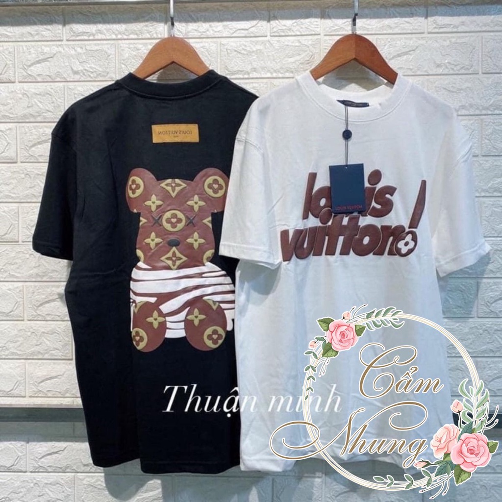 Áo Thun Tay Lỡ Gấu Luôn Vui Tươi in trước sau -CAMNHUNG Áo Thun Nam Nữ Unisex Hot Hit