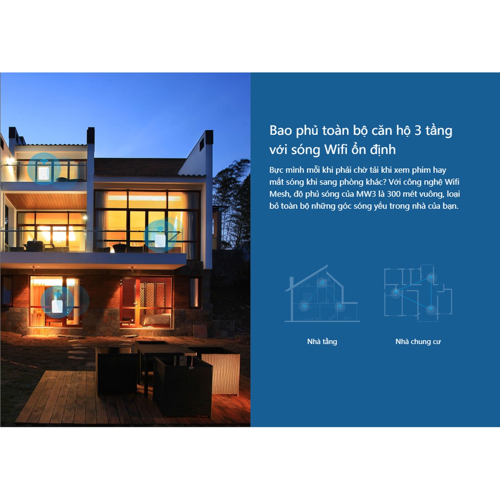 Bộ phát Wifi Mesh Tenda Nova MW3 - Bảo hành 12 tháng 1 đổi 1 | BigBuy360 - bigbuy360.vn