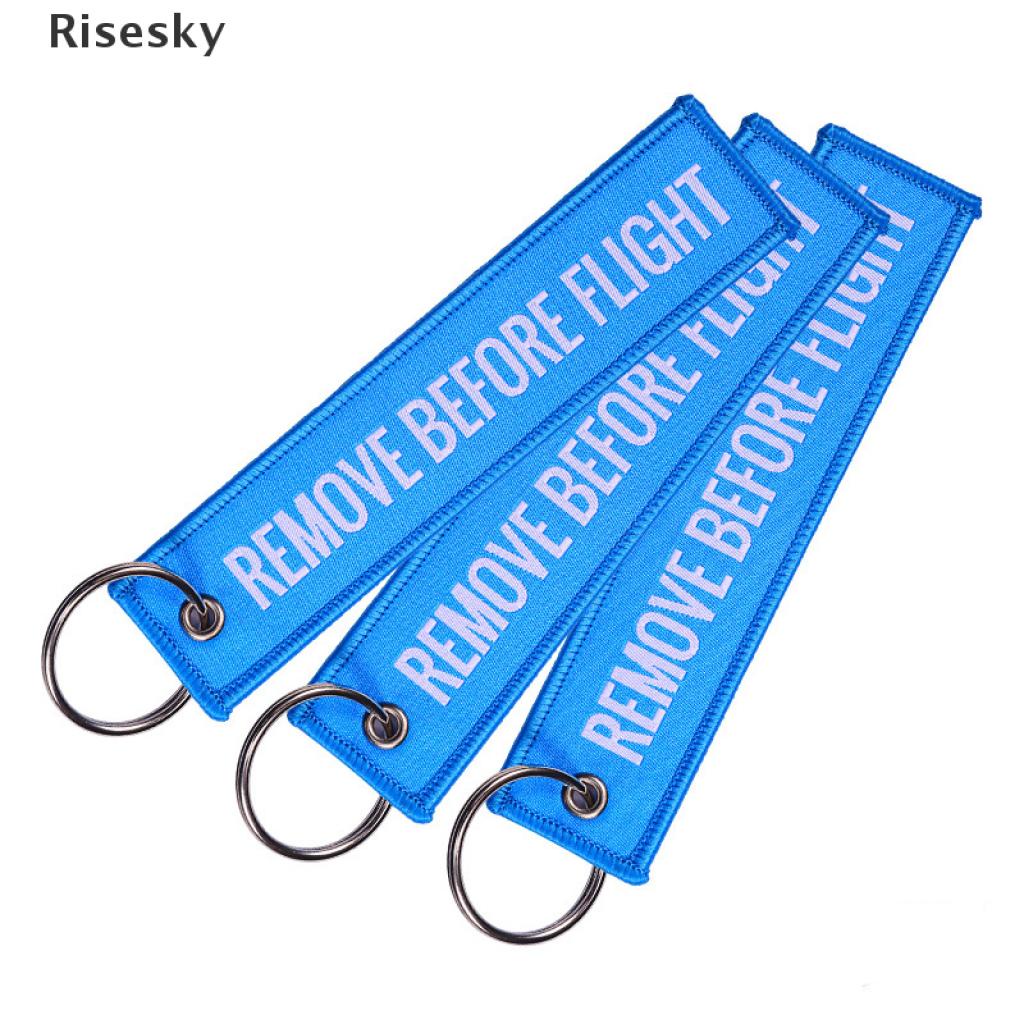 Móc Khóa Thêu Chữ Remove Before Flight Kích Thước Mới
