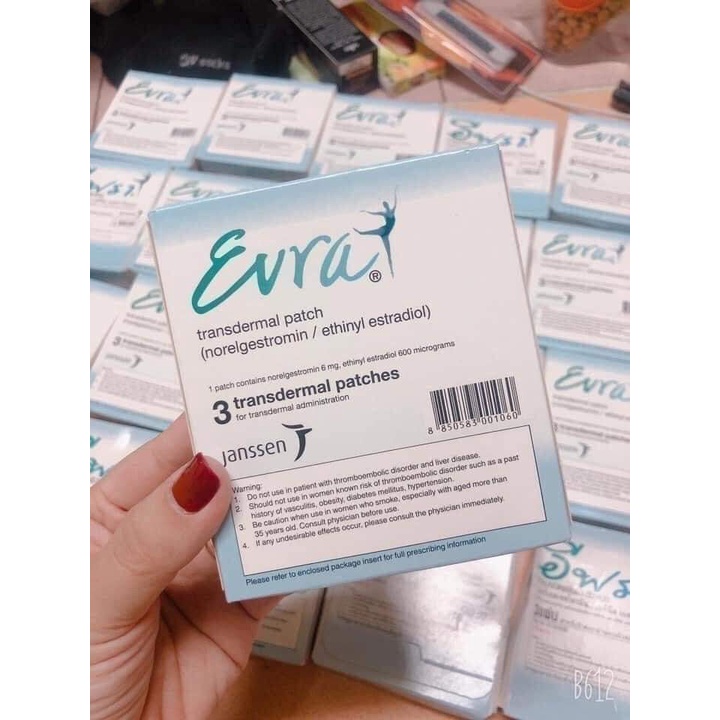 Miếng dán tránh thai Evra Thái Lan mẫu mới