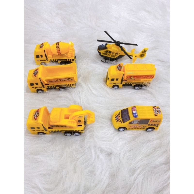 Set 6 Xe Mô Hình Công Trình Xây Dựng Cho Bé