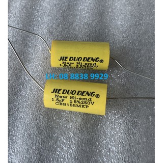 Tụ chống cháy loa treble sân khấu 1,5mf 250v - giá 1 cái - vàng tròn