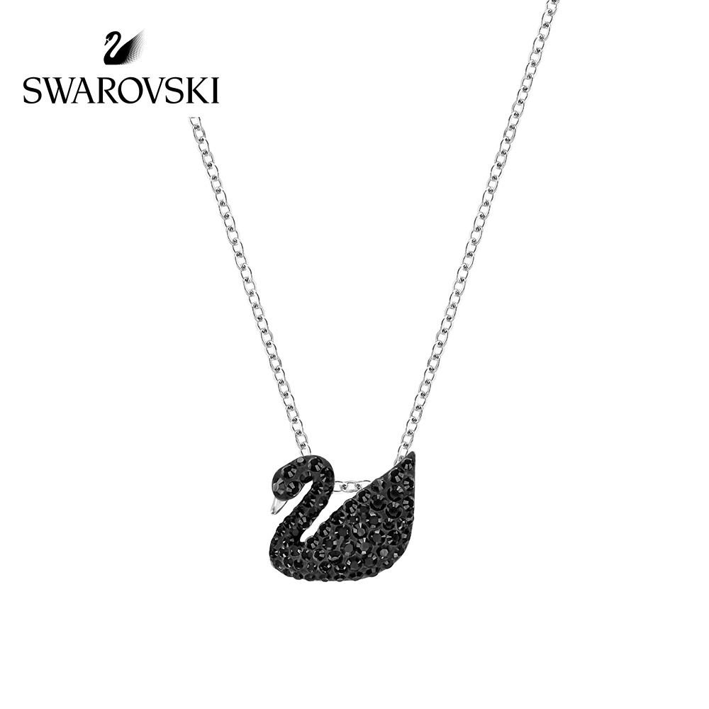 FLASH SALE 100% Swarovski Dây Chuyền Nữ ICONIC SWAN Black Swan Fashion Classic FASHION Necklace trang sức đeo Trang sức