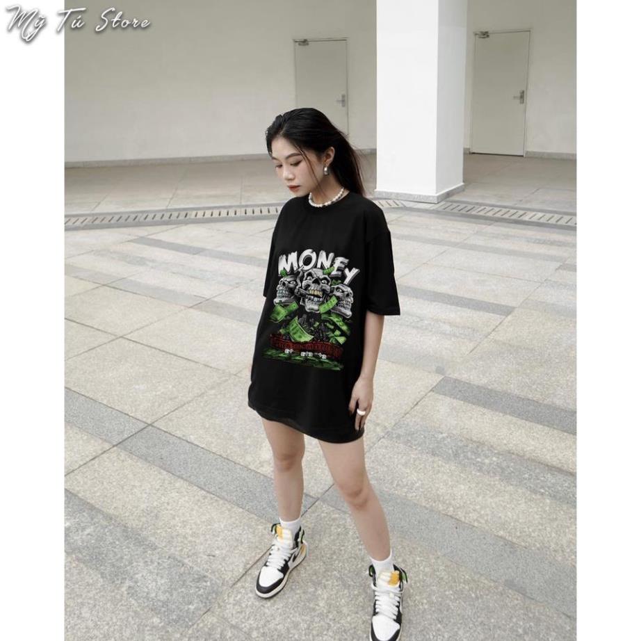 Áo thun tay lỡ MONEY phông Unisex nam nữ Cotton oversize form rộng Mỹ Tú Store