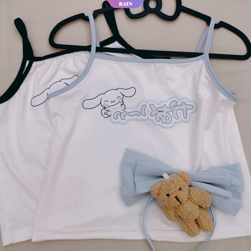 Áo Hai Dây In Họa Tiết Hoạt Hình Cinnamoroll Thời Trang Mùa Hè Dành Cho Bé Gái