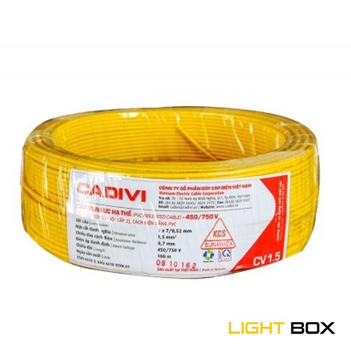 Dây cáp điện đơn Cadivi CV 1.5