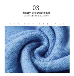 7 Áo len gân đính cúc sườn