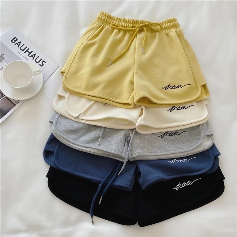 Quần Short Thể Thao Lưng Cao Thiết Kế Đơn Giản Dễ Phối Đồ Thời Trang Trẻ Trung Cho Nữ