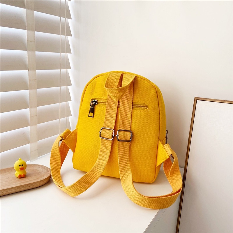 Ba Lô Vải Canvas Họa Tiết Hoạt Hình Xinh Xắn Dành Cho Bé