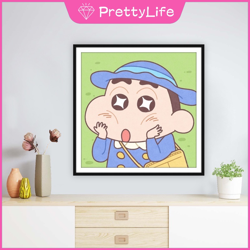 Bộ Tranh Đính Đá 5D Tự Làm Hình Shin-Chan Nhật Bản 30x30cm / 40x40cm / 50x50cm