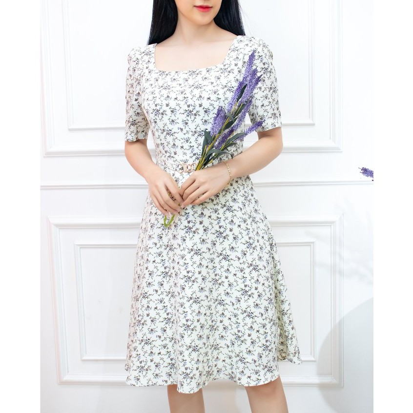 Váy hoa nữ Ullzang dáng dài dây thắt Eo - Đầm Công Sở Thiết Kế Dự Tiệc Dáng Xoè Tay Ngắn Dễ Thương -AMYRA DA057 | BigBuy360 - bigbuy360.vn