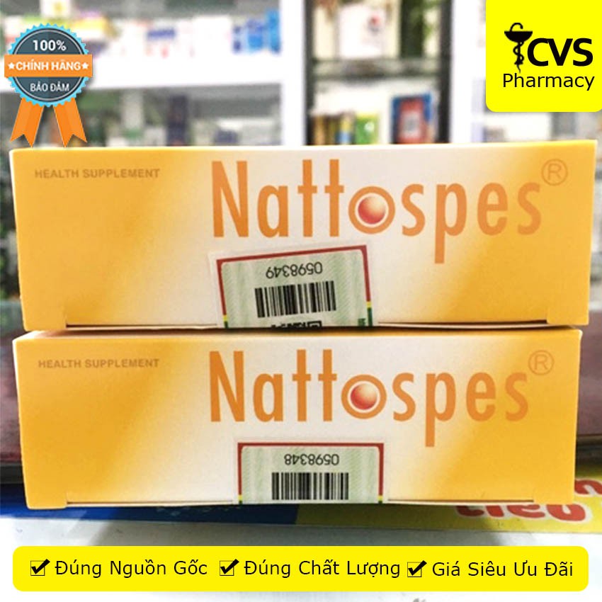Nattospes - Viên uống hỗ trợ phòng ngừa tai biến, tăng tuần hoàn và lưu thông máu, ổn định huyết áp - cvspharmacy