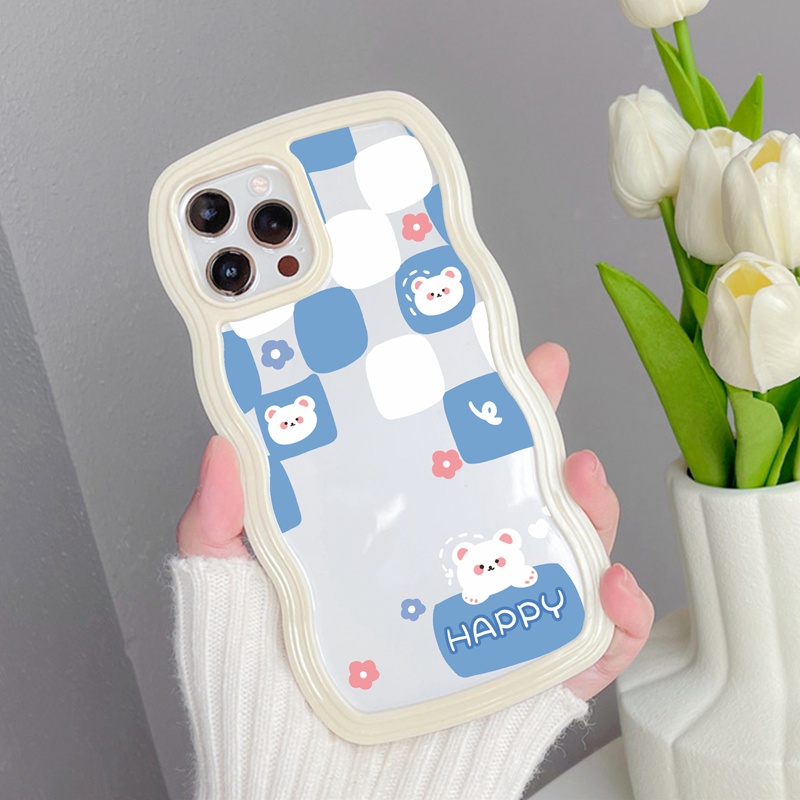 Suntaiho ốp lưng iphone Ốp điện thoại mềm trong suốt in hình gấu thích hợp cho iPhone 11 Pro 13 12 Pro Max X XS Max XR 7 8 Plus