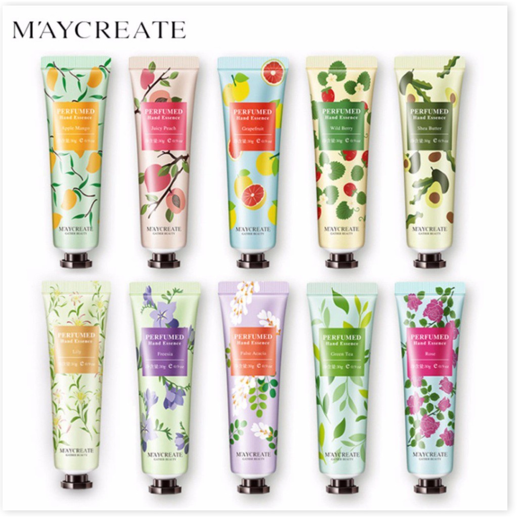 [Mã giảm giá] 🌈🍒🍭Kem Dưỡng Da Tay Da Chân Maycreate Perfumed Hand Essence