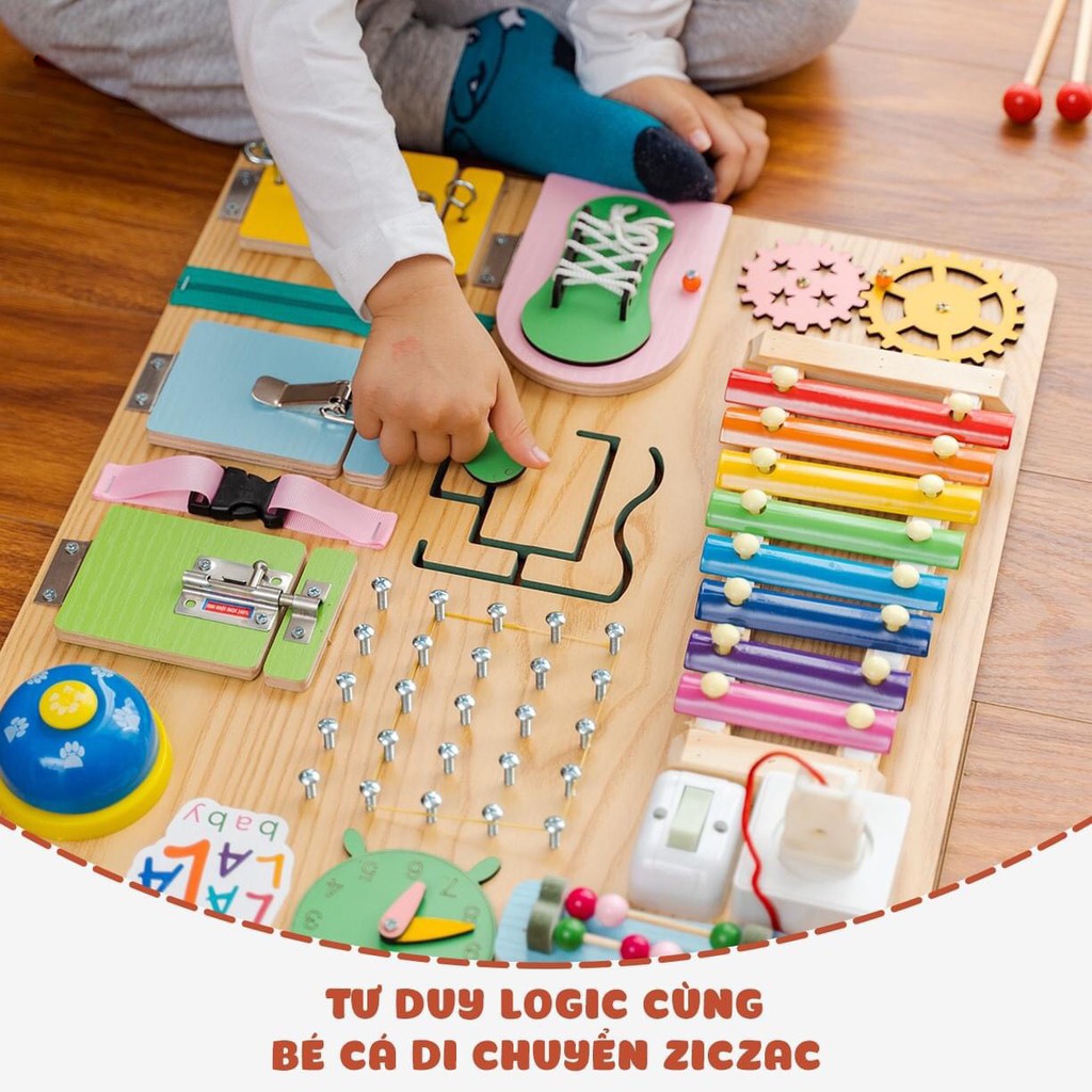 BUSY BOARD - BẢNG BẬN RỘN CHO BÉ PHÁT TRIỂN, RÈN LUYỆN KỸ NĂNG VẬN ĐỘNG TINH