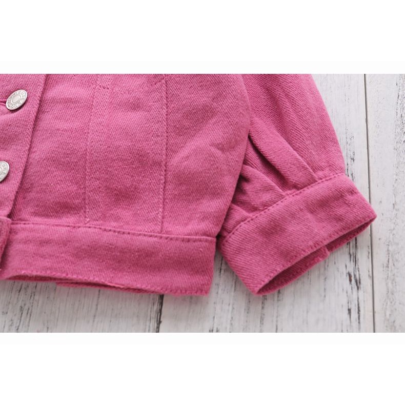 Áo Khoác Denim Phong Cách Nhật Bản Thời Trang Xuân Thu Mới 2022 Cho Bé Gái
