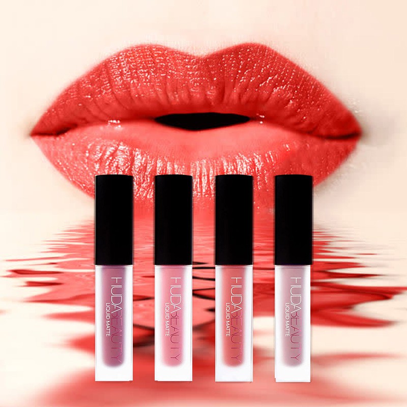 Set 4 son môi HUDA BEAUTY lâu trôi màu sắc quyến rũ cho nữ | BigBuy360 - bigbuy360.vn