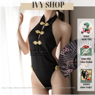 Bộ đồ ngủ nữ body sườn xám cosplay cô gái trung hoa sexy, chụp ảnh indoor studio đẹp sxbd TKVN
