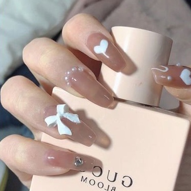 Móng giả đính đá Anabeauty, Móng tay giả kèm keo nailbox đính đá cá tính