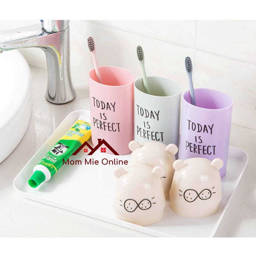 Hộp đựng bàn chải, kem đánh răng du lịch hình gấu - J153. Travel toothbrush holder