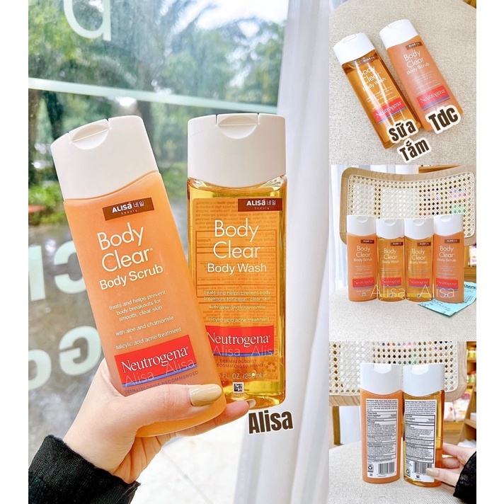 Bộ Body Clear Neutrogena 250ml của Mỹ -ALISA