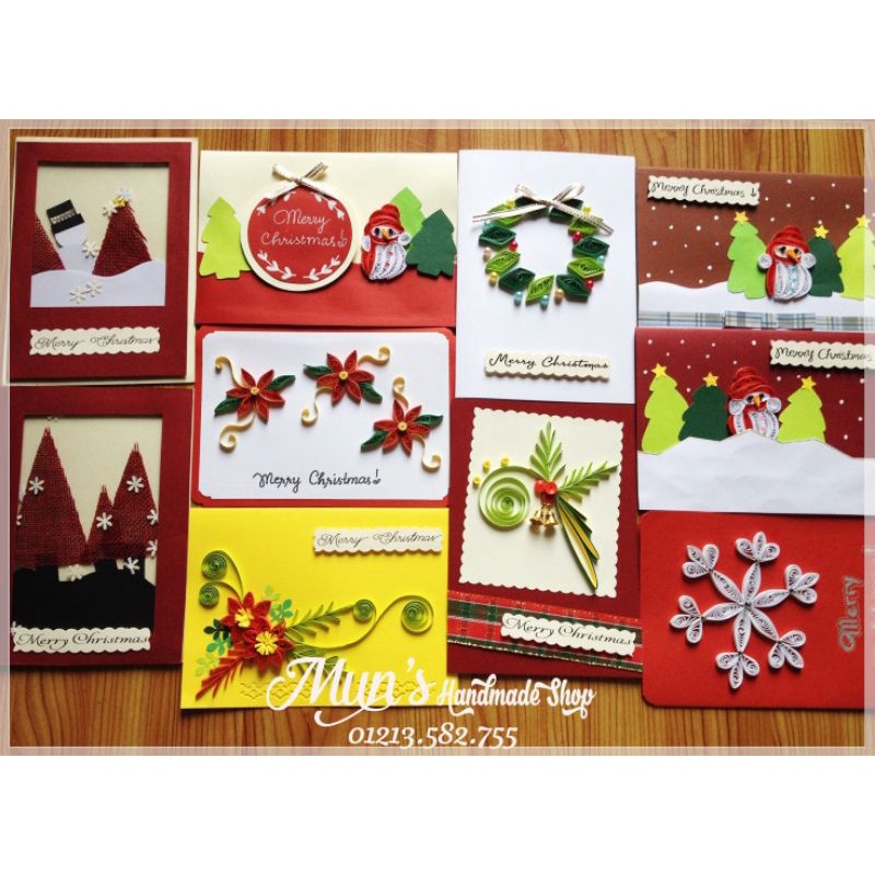 [44 MẪU] Thiệp giáng sinh handmade - Thiệp Noel