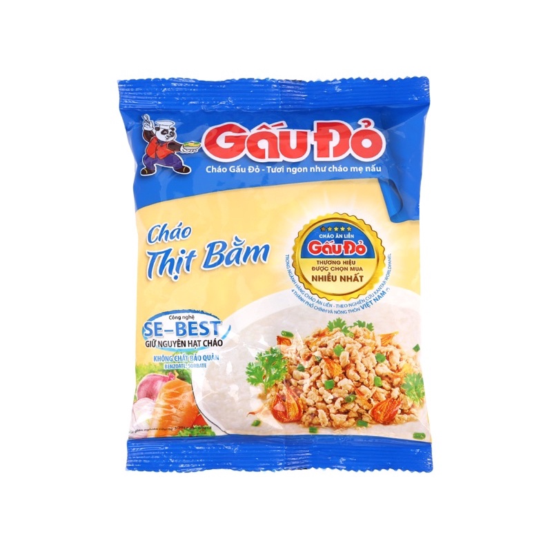 Cháo thịt bằm Gấu Đỏ gói 50g - combo 5 gói
