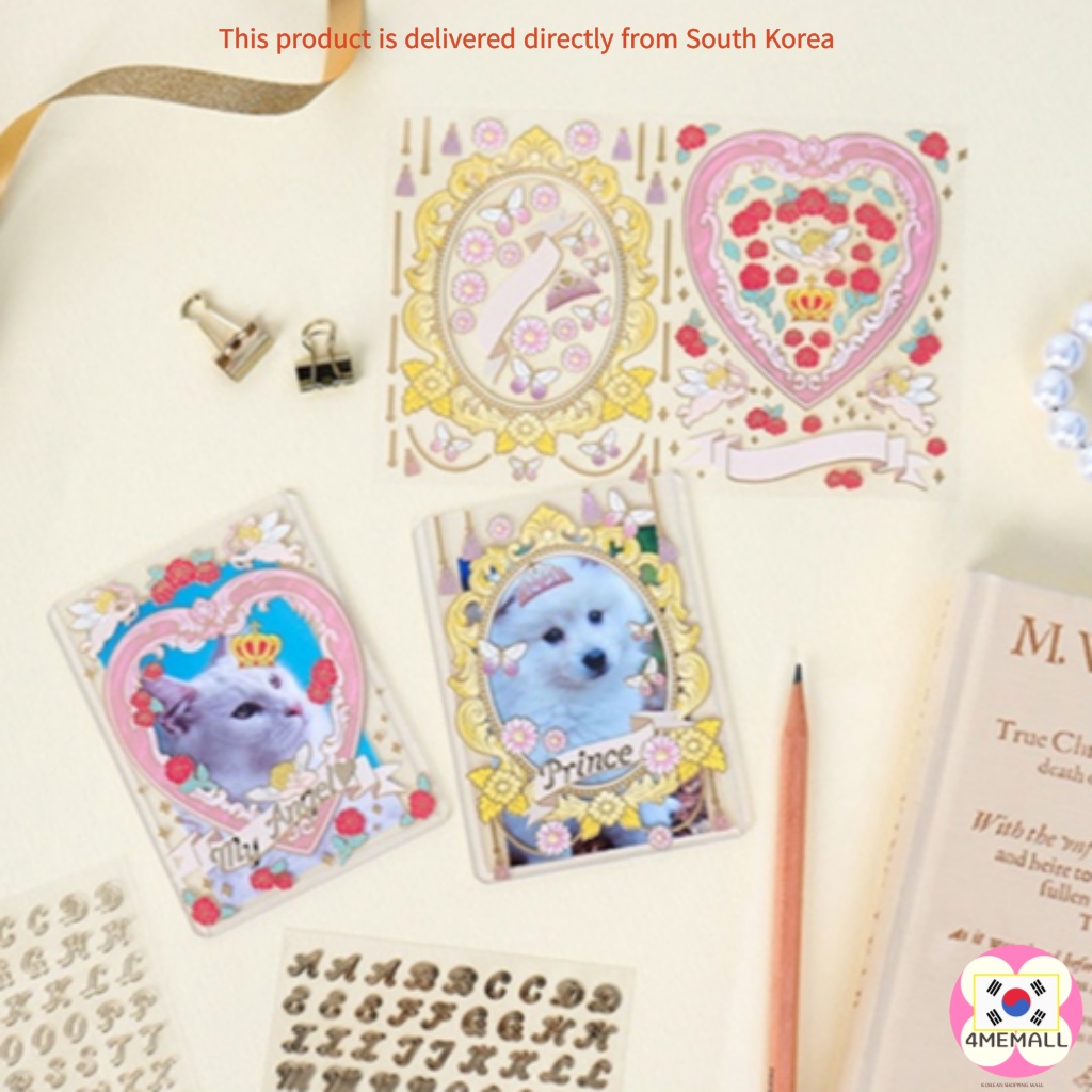 Photo album decoration gold leaf stickers  2 types, diary decoration